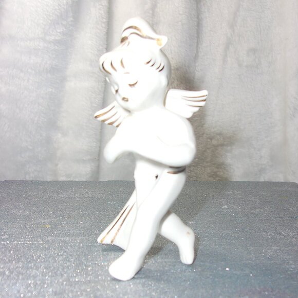 HXS-49 VINTAGE 1957 HOLT HOWARD CERAMIC ANGEL FIGURE CANDLE CLIMBER - Picture 2 of 11